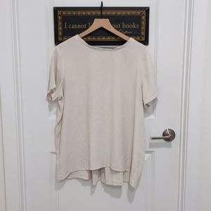 Cream Flowy LOFT Blouse